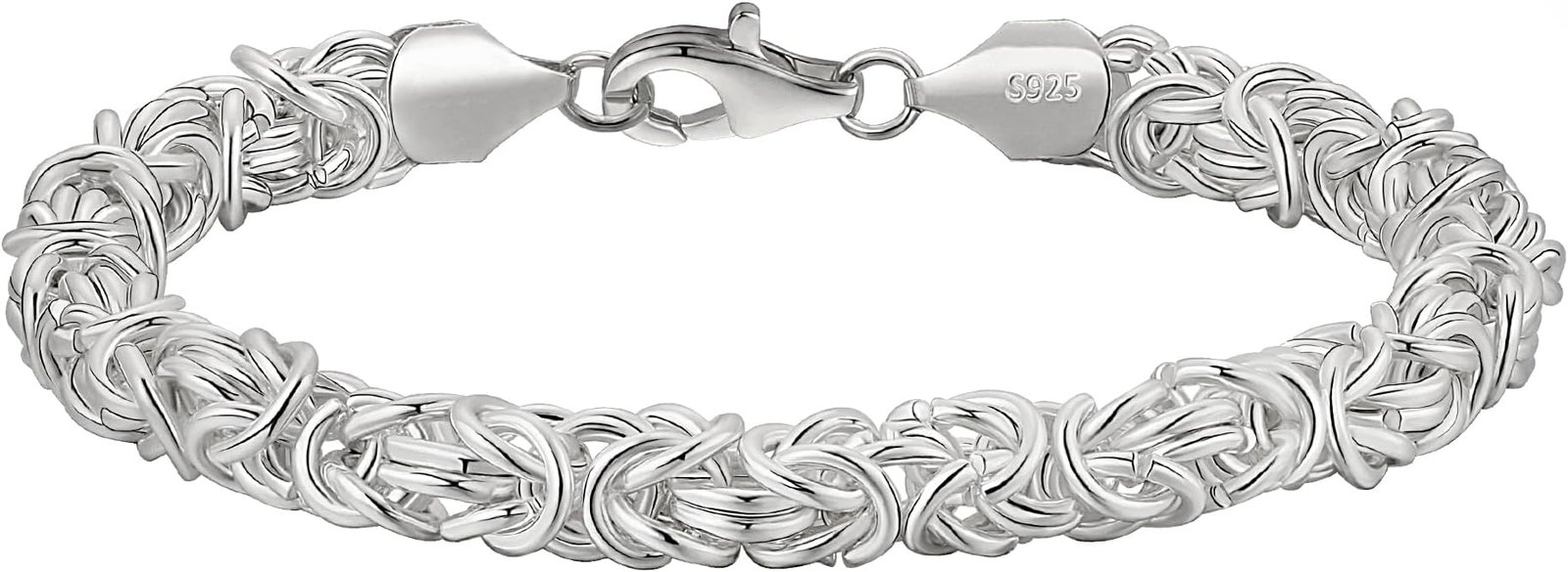 925 Sterling Silver Byzantine Bracelet for Women